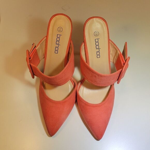 BRAND NEW BOOHOO SYNTHETIC MULES & SLIDES HIGH HEEL STILETTOS SHOE - Picture 3 of 14